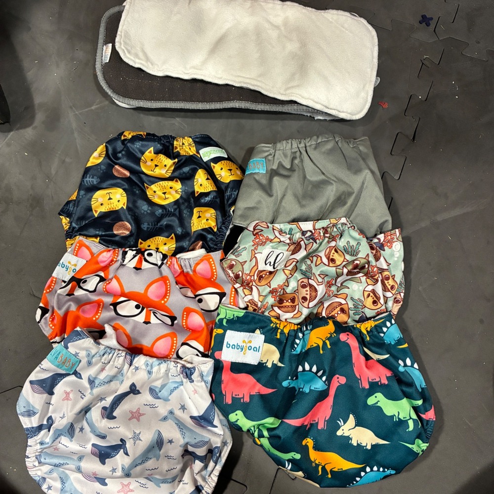6 Babygoal AlvaBaby Wegreeco Cloth Diaper Lot Pocket Inserts Bamboo Rayon OS
